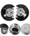 Two Front Steering Knuckle And Wheel Hub Bearing Replacement Kit For Honda Civic 2006 Through 2011 With 698450 And 698451 Parts