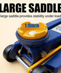 Ultra Low Profile Hydraulic Floor Jack With 2 Ton Capacity And 4000 Lbs Lift, large saddle detail shown with 1.9-inch label