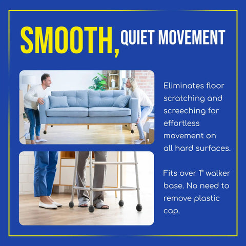 Heavy Duty Furniture Footies With Bumpy Tennis Ball Texture For Walkers Chairs And Desks Solid Glide Pads That Guard Floors From Scratches Kill The Screech Tough Black Caps For Effortless Rolling 2 Inch 200 Pack on furniture and walker.
