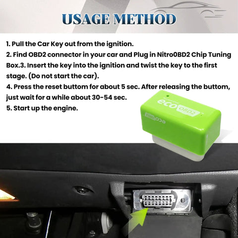 Instructions for 2 Pack Fuel Economy Saver OBD2 Energy Saving Device Car Plug And Play Pro Easy Install For Most Vehicles