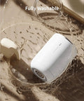 Self Heating Coffee Mug With Smart Temperature Control And Self Stirring keeps water splashing around its base, showcasing its washable design.