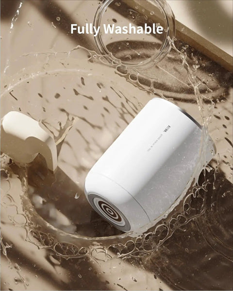 Self Heating Coffee Mug With Smart Temperature Control And Self Stirring keeps water splashing around its base, showcasing its washable design.