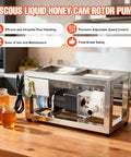 90W Electric Viscous Liquid Transfer Pump With Adjustable Speed Six To Ten Liters Per Minute Food Grade Gear And CAM Rotor Pump For Honey Peanut Butter Sesame Paste And Other High Viscosity Fluids Filling Machine Style, stainless steel