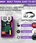 Image of a 6 Pin DC CDI Ignition Module For GY6 Engines Dual Compatibility With 139QMB 157QMJ Scooters featuring DIP switch and connectors.