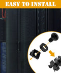 Image of 50 Pack Top Shelf Rock Solid M6 Rack Mount Cage Nuts And Hex Screws paired with lock washers easy to install.