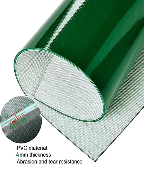 Workhorse PVC Conveyor Belt For Assembly Lines And Warehouse Workflows Durable Flat Drum Belt 10x370cm 4mm thickness