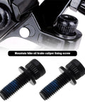4Pcs M6x18mm MTB Caliper Bolts for Hydraulic Disc Brakes 25mm Overall Length High Carbon Steel Black Compatible with Shimano