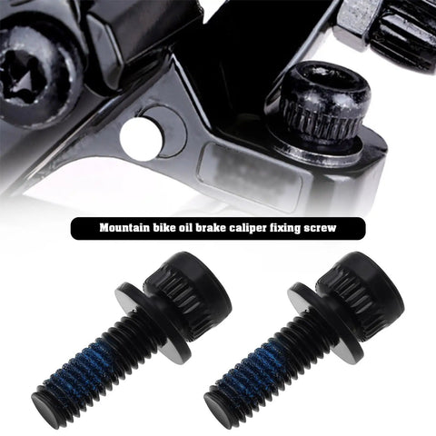 4Pcs M6x18mm MTB Caliper Bolts for Hydraulic Disc Brakes 25mm Overall Length High Carbon Steel Black Compatible with Shimano