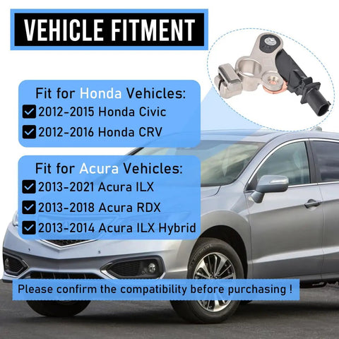 Top Shelf Battery Current Sensor Straight Up Smooth Swap For Honda Civic And Acura Rdx Ilx direct bolt-on, vehicle fitment for 2012-2021 models.