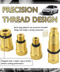 Shop-Ready Four Piece Compression Tester Adapter Kit With 10mm-1.0, 12mm-1.25, 16mm-1.5 And 18mm-1.5 Threads, precision thread design