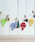 Colorful display of unfinished wooden hot air balloon cutouts set 30 pack boxwood wood shapes for DIY crafts photo props and home decor