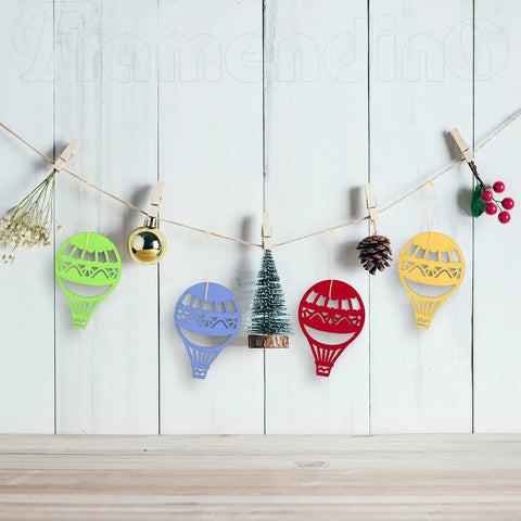 Colorful display of unfinished wooden hot air balloon cutouts set 30 pack boxwood wood shapes for DIY crafts photo props and home decor