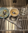 Sink Protectors For Kitchen Sink Bottom With White Coating Grate Insert Grid Drying Rack Made Of Steel Small Size 10.5 By 12.5"