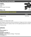 Engine Coolant Thermostat Housing Assembly Replacement For Dodge Journey 2.4L L4 with gasket and thermostat, black color.