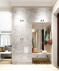 Gray White Marble Peel And Stick Contact Paper on cabinets, showcasing removable, waterproof design; for kitchen or backsplash, 36x160 inch roll.