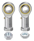 Top Shelf Five Eighth Inch Female Rod End Bearing Pair With Left And Right Hand Threads For Tough Auto Repairs And Smooth Operator Function On Any Custom Gearbox Build.