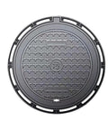 Heavy Duty Cast Iron Manhole Cover And Lid For Septic Tanks B125 Class 50x60x3 Cm Durable Metal Drainage Cover For Courtyards And Lawns