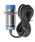 M30 Capacitive Proximity Sensor Switch Non Shield Type LJC30A3 H J DZ With About 20mm Detect Range No Fuss Setup And Settable 0 To 18mm 90 To 250 VAC 400 mA Normally Closed NC Two Wires Blue Housing, threaded metal body with cable
