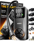 Cordless Tire Inflator Portable Air Compressor 150 PSI Rechargeable with Digital Pressure Gauge, LED Light, and Auto Shut Off