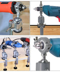 Various angles of Two Pack Two Inch Bench Vise And Grinder Holders Featuring 360 Degree Rotating Design With Badass Aluminum Alloy.