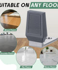 Four Pack Floor Door Stops Set Heavy Duty Floor Mounted Door Stoppers With Rubber Bumpers on various floor types