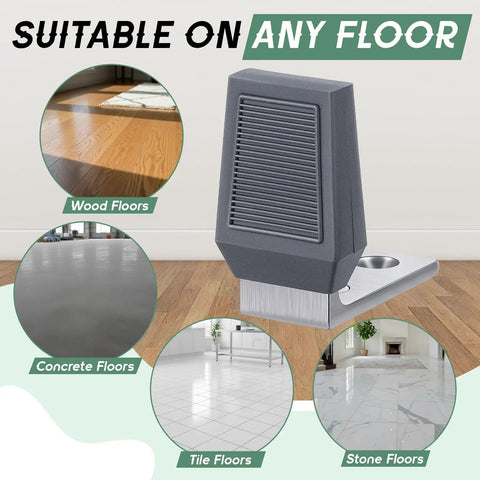 Four Pack Floor Door Stops Set Heavy Duty Floor Mounted Door Stoppers With Rubber Bumpers on various floor types