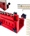 Adjustable Pocket Hole Jig And Precision Woodworking Guide Crafted From Heavy Duty Aluminum Alloy For Precise Angle Drilling.