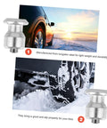 Gonna Crush Ice With 50 Piece Winter Tire Snow Studs Tungsten Spike Screws For Cars Trucks And Motorcycles No Sweat Install Anti Skid Design Top Shelf Traction Upgrade Gear, close-up of tungsten spike screw next to snowy tire.