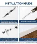 Installation guide for Built Tough Double Head Skirting Nails 200 Piece Pack showing nail placement and hammering process.