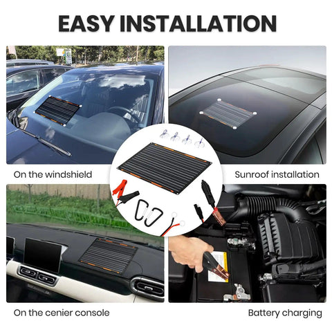 20W 12V Solar Panel Charger Kit With Built In Dual Stage Smart Charging Controller Portable Waterproof Battery Maintainer setup