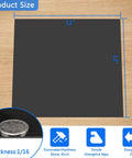 Product size view of Durable Nitrile Rubber Sheet One Sixteenth Inch Thick 12 By 12 Inch Buna N NBR Fuel Oil Resistant Gasket Material For Seals Bumpers And DIY Projects That Last Great For Shop Repairs And DIY Tasks.