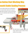 Full Automatic Carton Sealer And Box Packing Machine With Adjustable Belt Drive for smooth taping and stability features.
