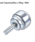 Close-up view of Ball Transfer Bearing Unit 24mm Ball Roller With 360 Degree Rotation Bolt Mount 20kg Load Per Unit 1.22x1.02in Body.