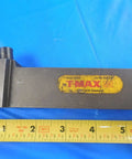 Right Lathe Tool Holder For CNC Machining MTTNR 85 4D One And A Quarter By One Inch Shank, Heavy Duty Precision Adapter For Turning Aluminum And Steel, Durable 4D Series Tooling, Shop Grade Ready For Lathes., shown with tape measure