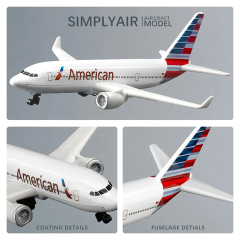 One To Four Hundred Scale Plastic Airplane Model Kit For Collection And Display Ready To Show Off With No Assembly No Base Included Alloy Fuselage And Plastic Fittings Compact 5.6 Inch Length And 5 Inch Wingspan with detailed fuselage view