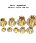 Assorted brass nuts for Dual 16mm Lead Screw Set, 480mm Long, 3D Printer Upgrade Kit, Bi-Directional Acme Thread, Linear Motion
