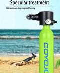 Mini 0.5L Scuba Tank Portable Underwater Breathing System For 5 To 10 Minute Dives Durable 6061 Aluminum Spare Air Cylinder