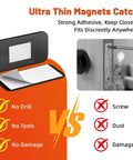 Six Pack Ultra Slim Magnetic Cabinet Locks With Self Adhesive Latches, no tools required, damage-free installation demo image