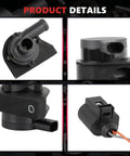 High Grade Auxiliary Cooling Water Pump With Connector Plug And Play Drop In Replacement For VW Golf Jetta Passat and Audi A3 A4 TT Engines, detailed views.