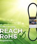 Beefy Heavy Duty Wrapped V Belt Five Eighth Inch By 57 Inch Outside Circumference Rubber Drive Belt With Polyester Cords