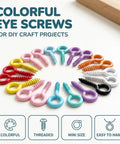 Grab These Dope Colorful Screw Eye Pins For Your Next DIY Jewelry Crafter Featuring Solid Metal Build And Rust Proof Coating In Mixed 1Mm 4Mm 8Mm Sizes, Ideal For Handmade Accessories.