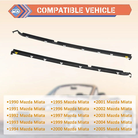 Left And Right Outer Door Window Molding Trim Weatherstrip Seal Belt For Mazda Miata 1990 2005 Replacement Parts NA01 58 810F NA01 59 810F