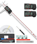 Pro Grade 12 Inch Digital Caliper With Large LCD Inch Millimeter Switch Four Measuring Modes Auto Off Stainless Steel Waterproof Kit
