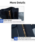 Heavy Duty Mens Work Suit Windproof Jacket And Multi Pocket Cargo Pants Set Reinforced Construction Uniform collar design and zipper details