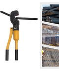 Heavy Duty Hydraulic Crimping And Rebar Cutting Machine Portable Power Tool features quick release C-Head for steel rebar cutting.
