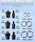 Details of Pro Grade Grommet Tool Kit With Eyelet And Rivet Press Three Dies One Quarter One Half And 1500 Grommets Hand Press Machine