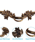 Six-Piece Vintage Cabinet Pulls Handles In Bronze Finish shown in detail, European style design with zinc alloy material.