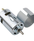 12V 10000 RPM Mini Gear Motor With All Metal Gears And High Torque, 45mm body, disassembled with center output shaft visible