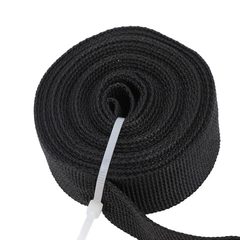 Heavy Duty Strap Clamp With Four Detachable Corners And Slick Quick Adjust Lever For Top Shelf Woodworking Picture Frames Cabinets Drawer Assembly 13Ft Nylon Webbing Tool rolled black nylon strap.