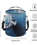Yacht Insulated Cooler Backpack With Leakproof Waterproof Soft Cooler Bag, 15L capacity with yacht design, for camping and travel.
